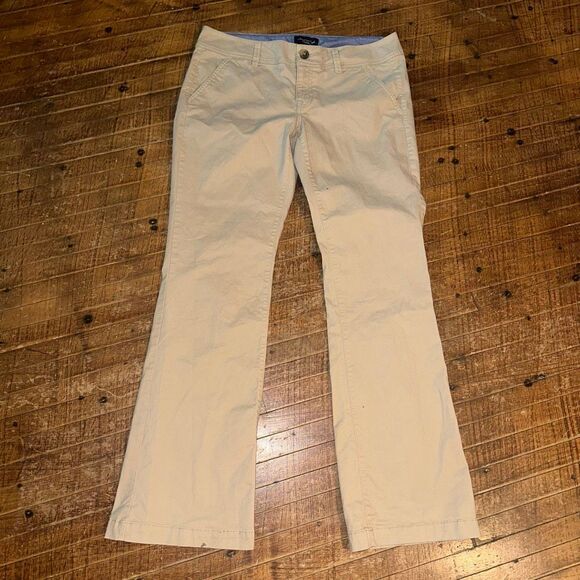 American Eagle tan boot cut lightweight 10 short slacks - Picture 1 of 3